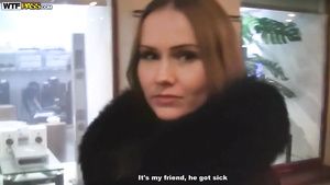 Punished Russian coed Sabrina picked up in the street to suck two big cocks EroticBeauties