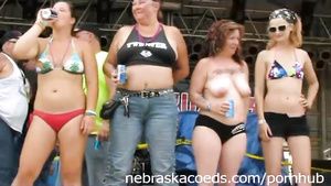 Tiny Tits Porn Wild drunk girls take their clothes off at bike fest Sapphicerotica