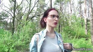 Gayclips German Scout - College Redhead Young Babe Lia in Public Casting Skirt