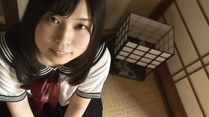 Great Fuck Yuuka - young Japanese babe masturbating in schoolgirl uniform LobsterTube
