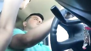 Oldyoung Dirty Wife Cheats On Husband While Driv - female X