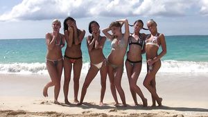 GigPorno Skinny lesbian teens have fun on the beach Twink