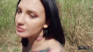 Pussy To Mouth Outdoor pussy fuck with young guy Jordi &...