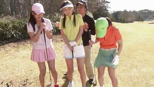 Mama Asian young naked girls play golf and do some hot stuff later Video-One