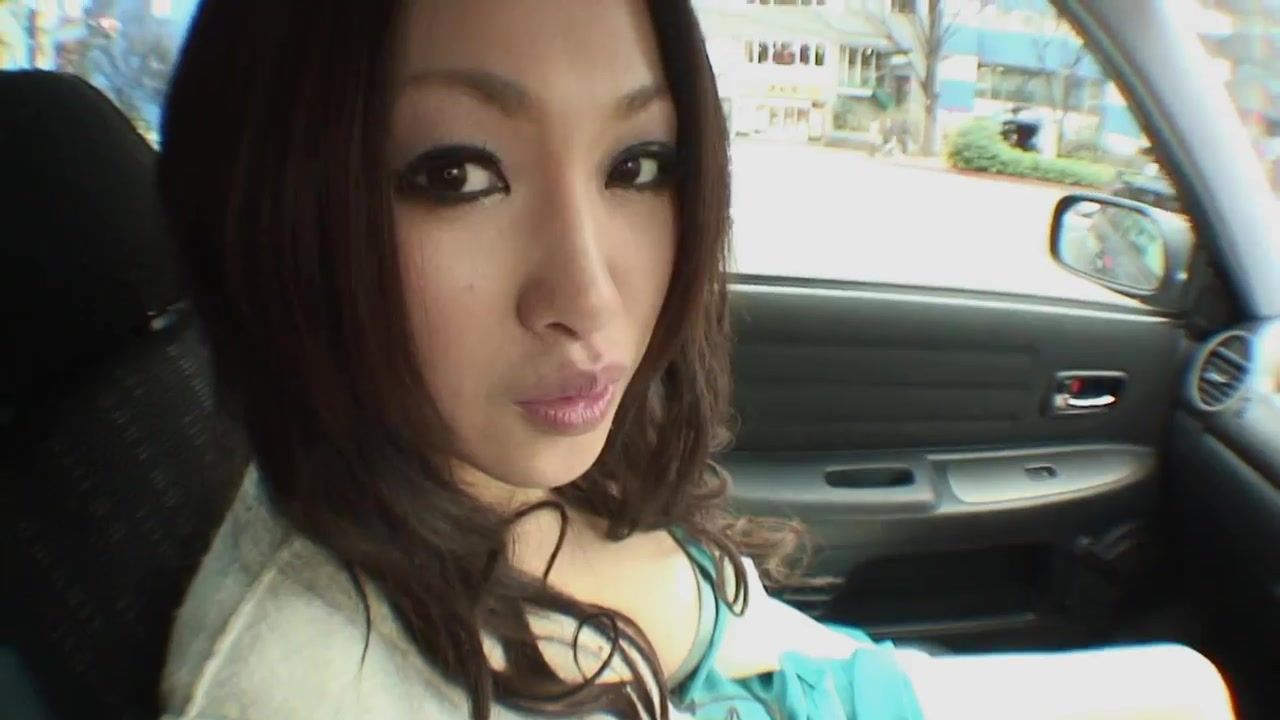 Scissoring Kinky youn Asian fingers in the passenger seat before POV head in the car DarkPanthera