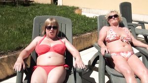Big Cock Lesbian Grannies hot poolside sex video ZBPorn