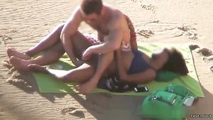 Old Man Some fun on Beach - interracial sex video Anal