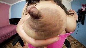 X18 Latina mommy shows us her gigantic milky boobs Goth