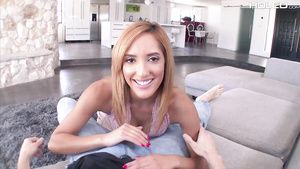 Flexible Doggy style ass fuck for big cock hungry tanned skinned step-sister Self