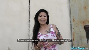 Tight Pussy Japanese slut Akasha Coliun gets fucked for the money Sub