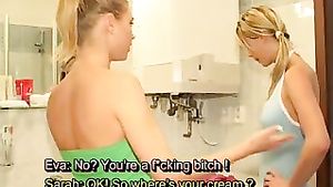 Doggy Style Porn Lesbian hotties share a bathroom and a morning fuck Smalltits
