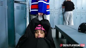 Porndig Dark-haired sweetie becomes a hot part of hockey...