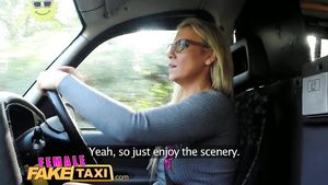 TubeStack Blonde fake taxi driver swallows dude's cumload on backseat Amateursex