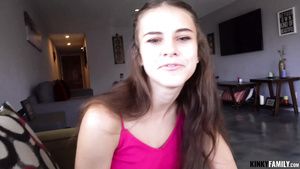 Cfnm Young stepsister Ellie Eilish in POV homemade porn with cumshot Instagram