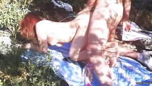 Gay Bukkakeboys Redhead wife cheat on her husband in the nature Gay Shaved