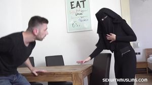 Gay Sex with Poor Muslim Niqab Girl who earns cock and cash - cumshot Myfreecams