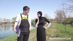 Mason Moore Outdoor Sex With Muslim Babe in Hijab - hardcore with cumshot Hot Milf
