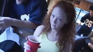 DTVideo Unthinking Ginger Teen Persudates To Try Anal Gangbang Cocksucking