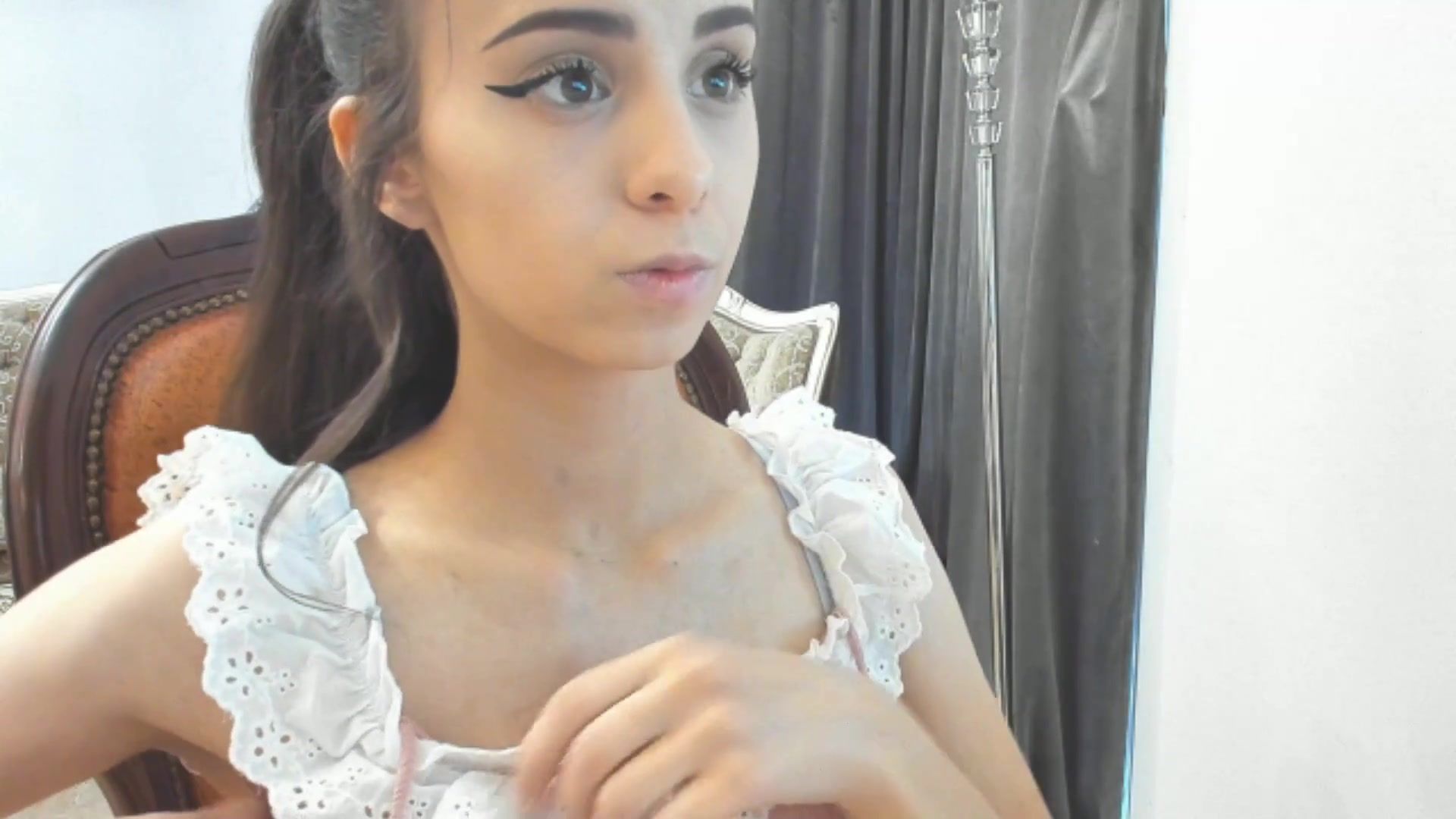 Buttfucking pretty brunette girl next door solo on webcam HomeDoPorn