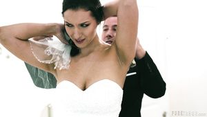 Home Filthy bride Bella Rolland gets banged on the wedding Chinese