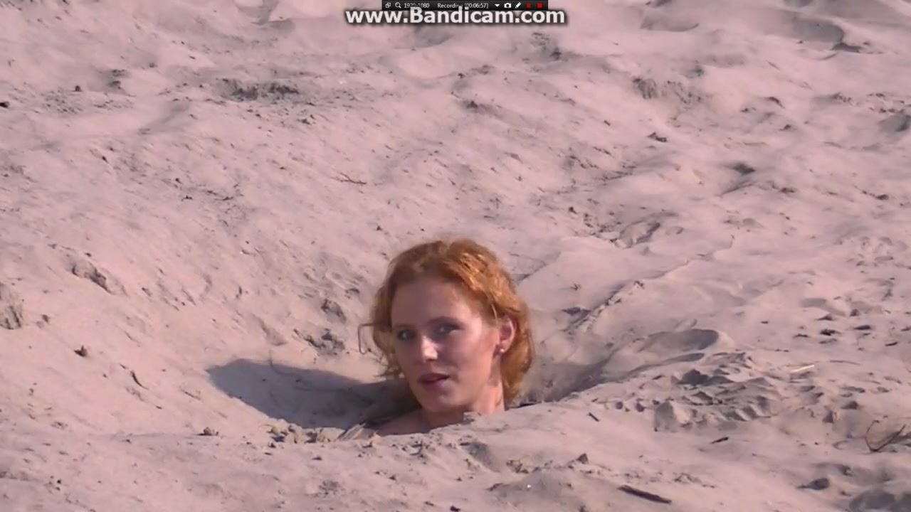 18Lesbianz Ginger Chubby Girl Falls In The Sand And Takes All Clothes Off Sfm