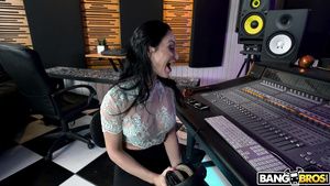 iChan Busty cougar Crystal Rush fucks in the studio Hispanic