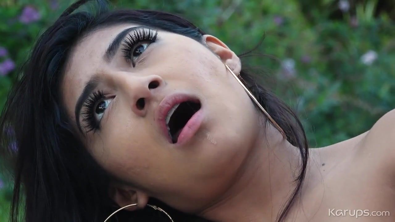 Candid Binky Baez masturbates by the pool outdoors Student