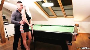 Culito Angelo Godshack rides cock by the pool table 18yo