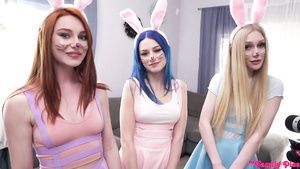 OxoTube My Step Cousins Are Bad Bunnies - group sex For adult