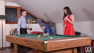Casal Exciting Babe Arse Pounded On The Pool Table - francesca dicaprio Big Cock