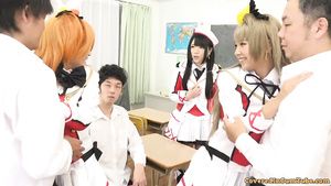 Pantyhose Honoka, Kotori and Umi cosplay asian sluts Negro