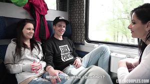 Gay Sex Swinger Action In Train With Horny Young Pals Blowjob