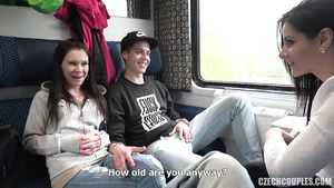 Venezuela Swinger Action In Train With Horny Young Pals...