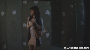 Ass Sex Asian teen gets bounded to enjoys group pussy fuck Swallow