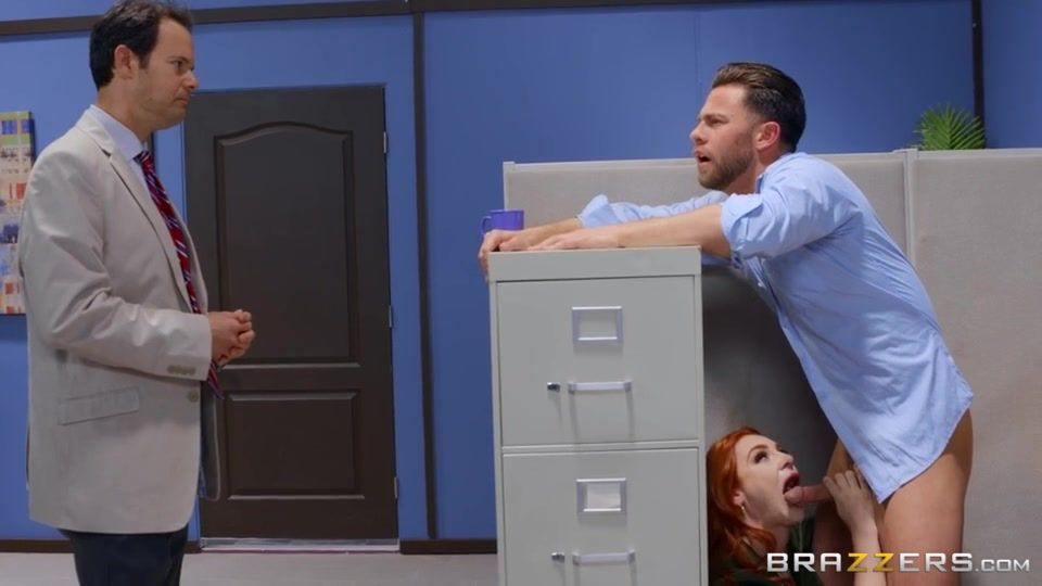 Gay Ass Fucking A red headed babe makes love with her co-worker in the office Gay Natural