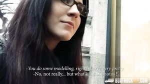 Outdoors Bella Beretta Wears her Glasses and gets Screwed Caiu Na Net