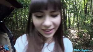 Pickup Some stranger with a video camera fucks a 18 y.o. sweet teen in the woods Threesome