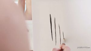 LustShows Megan Marx's painting lesson turns into fucking....