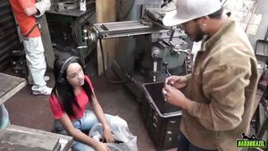 DuckyFaces Blond Giving At Factory For Husband - Butt Sex Casting