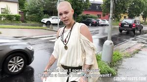 Bigdick Baldhead and Hairless Pussy Rebel Punk Girl Outdoor Sex Making Love Porn