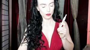 Roludo Tight MILF Red Dress & Lingerie Tease - Solo Clip Ass To Mouth