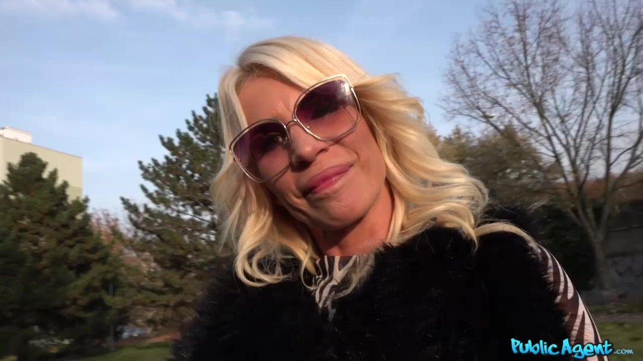 Swedish Lusty blonde MILF in black stockings fucks for money Public Sex