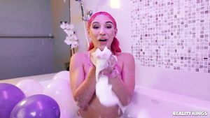 Foot Job Porn star Abella looks especially sexy with her pink hair. Hairy