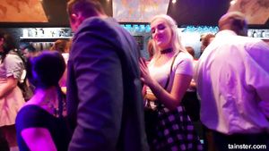 Panties Drunk sex party in the crazy czech night club Eng Sub