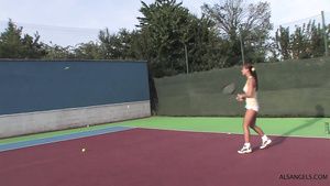 This Hot naked girl likes to play tennis Christy Mack