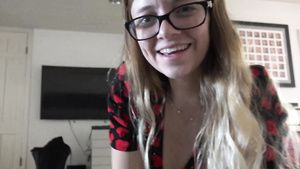 Mexico Cute babe in glasses Riley Star POV video BootyTape