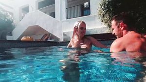 Amatures Gone Wild Blonde-haired bimbo Arteya gets screwed by the pool Analfucking