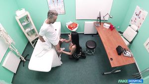 Cream Pie Raven-haired bitch Ania Kinski takes care of doctor's cock Oriental