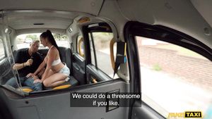 Spandex Horny German slut gets a hard fuck from her taxi...