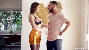 Lezdom Young hottie takes Danny's pecker up her asshole Putaria